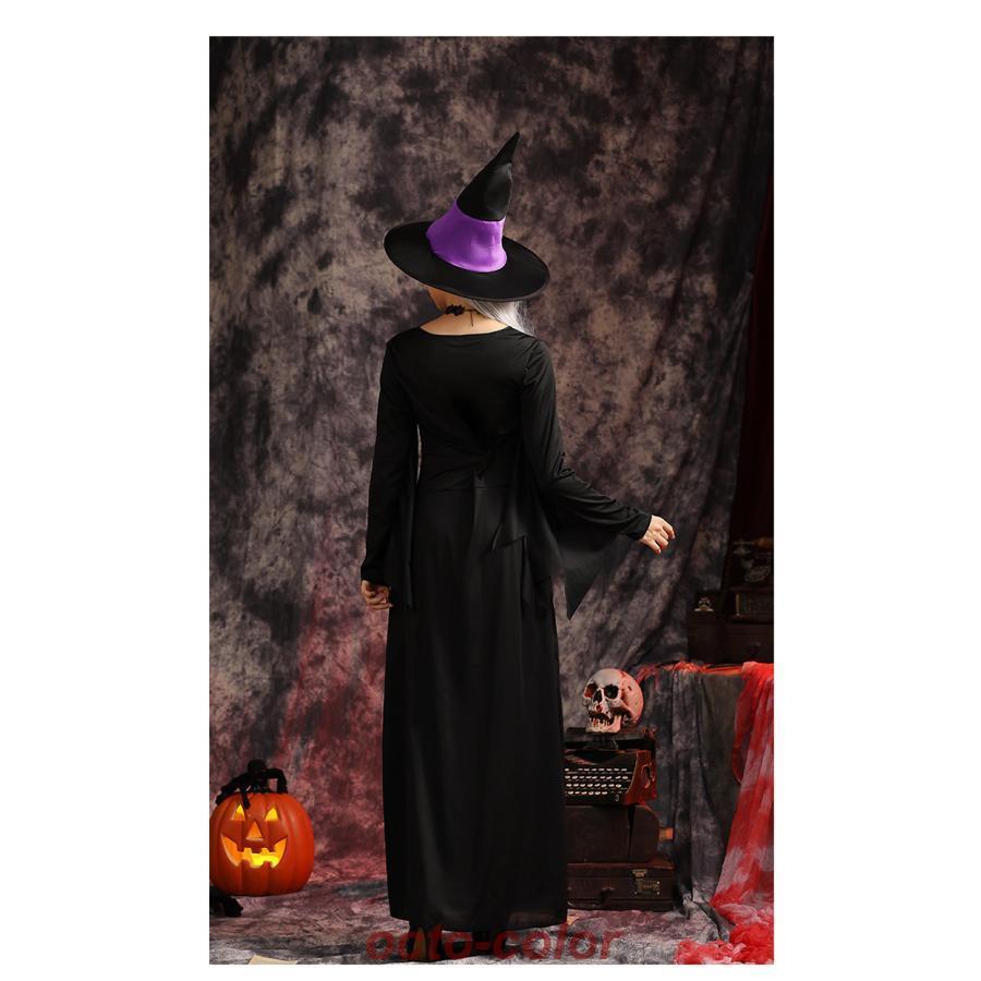 子供 魔女風 コスチューム 仮装 衣装 キャラクター 可愛い ワンピース 2点セット - 画像 (9)