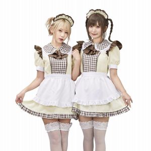ホワイトショコラメイド  /バレンタイン コスプレ ホワイトチョコ メイド 衣装 レディース コスチューム 大人女性 ハロウィン イベント (A-2162_908395)