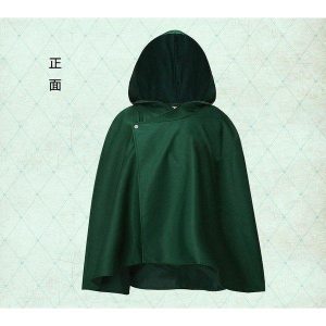 進撃の巨人 調査兵団 マント リヴァイ エルヴィン アルミン 緑 コスプレ 衣装 ハロ Sサイズ