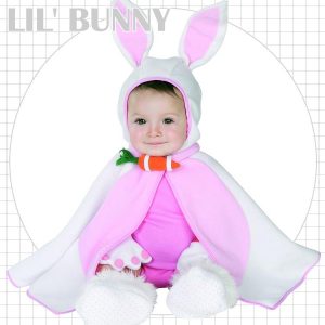 売切価格/ 訳あり/ うさぎ ラビット リルバニー コスチューム 60-80cm ベビー マント ハロウィン 仮装 子供 衣装 コスプレ