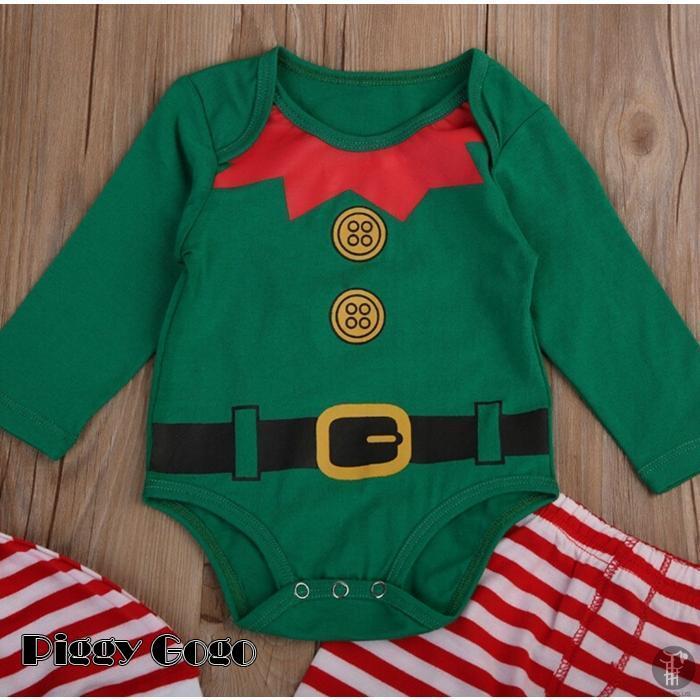 ベビークリスマスロンパース コスプレ コスチューム 帽子付き サンタ 衣装 キッズ ベビ服 こども用 赤ちゃん 80cm 90cm 100cm プレゼント - 画像 (7)