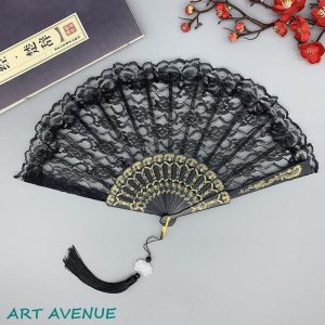 レース扇子 扇子 ハンドファン 刺繍 お祭り 和装小物 プレゼント おしゃれ きれい パーティ イベント ダンス ステージ 小道具 小物