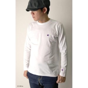 Champion (チャンピオン) ロングスリーブ Tシャツ ロンT カットソー ワンポイント メンズ レディース