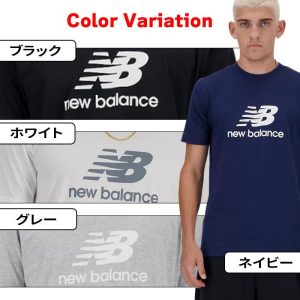 New Balance NEW BALANCE ニューバランス Tシャツ メンズ 男 半袖 トップス カットソー 黒 白 おしゃれ シンプル S M L XL お出かけ 日常使い SALE