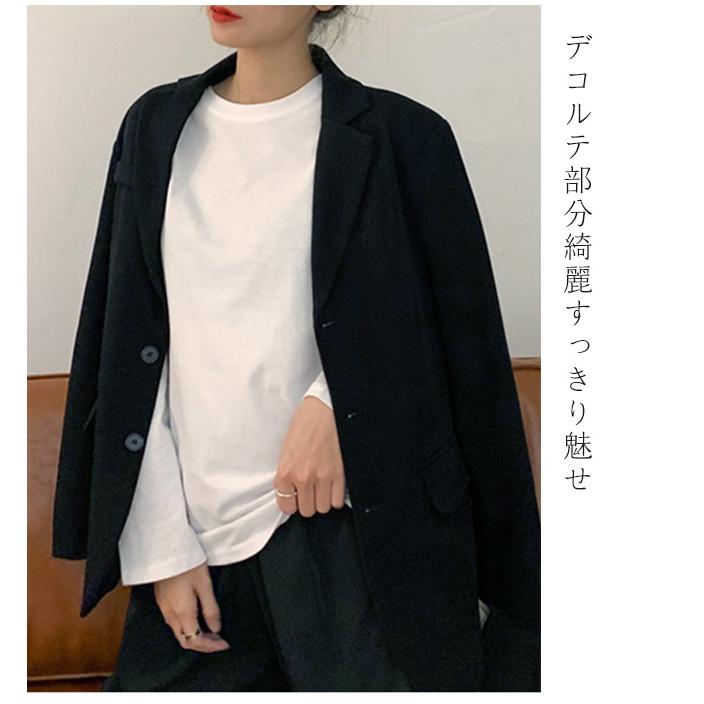 【秋先取り!2点20%OFFクーポン】Tシャツ レディース 長袖 カットソー トップス 薄手 重ね着 丸首 カジュアル 無地 ベーシック シンプル 体型カバー - 画像 (9)