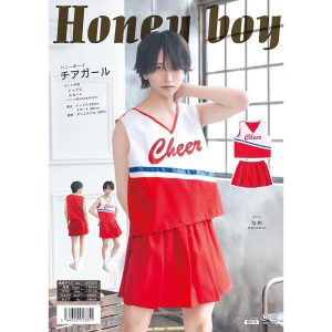 clearstone クリアストーン Clearstone コスプレ ハロウィン 応援団 ハニーボーイ チアガール ユニセックス フリーサイズ レッド[honeyboy-cheer-girl]