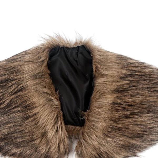 男用ファーカラー マント バーバリアン 冬用ショール ホリデードレスアップ ステージショー - 画像 (5)