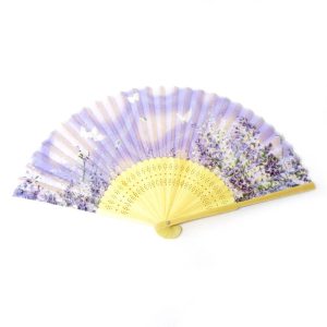 扇子 おしゃれ レディース 女性 メンズ 高級 シルク ラベンダー 504-737