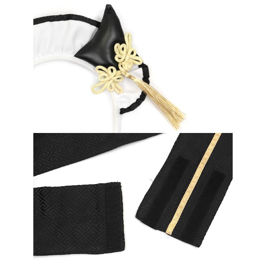 Tika 巫女 衣装 コスプレ 袖あり 露出少なめ 体型カバー 付け袖あり フレア スカート 個性アニマル 鬼和装メイド 4点セット - 画像 (9)