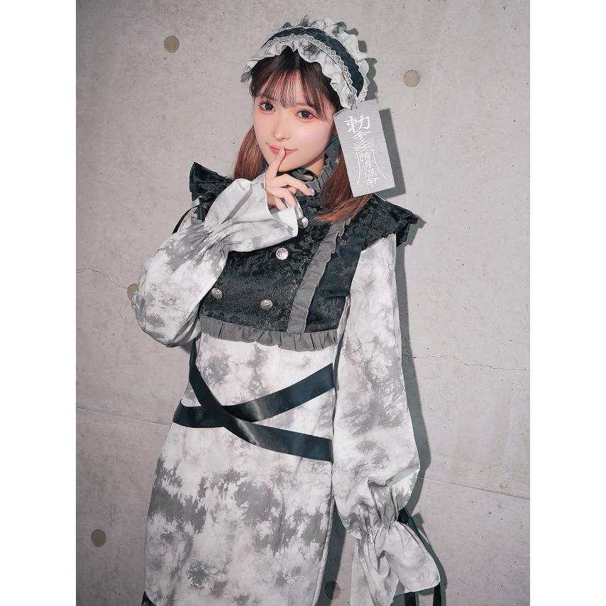 Tika ハロウイン コスプレ 袖あり 体型カバー ホラーゾンビ キョンシーキャラクター 個性ゴシックドール 3点セット - 画像 (5)