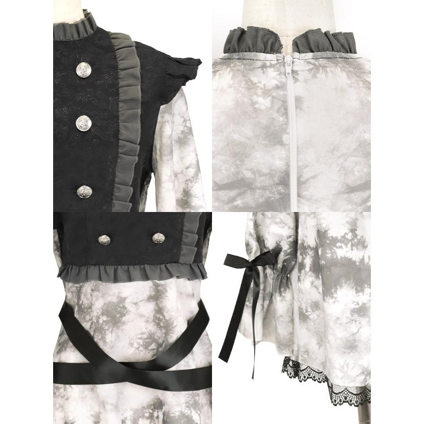 Tika ハロウイン コスプレ 袖あり 体型カバー ホラーゾンビ キョンシーキャラクター 個性ゴシックドール 3点セット - 画像 (8)