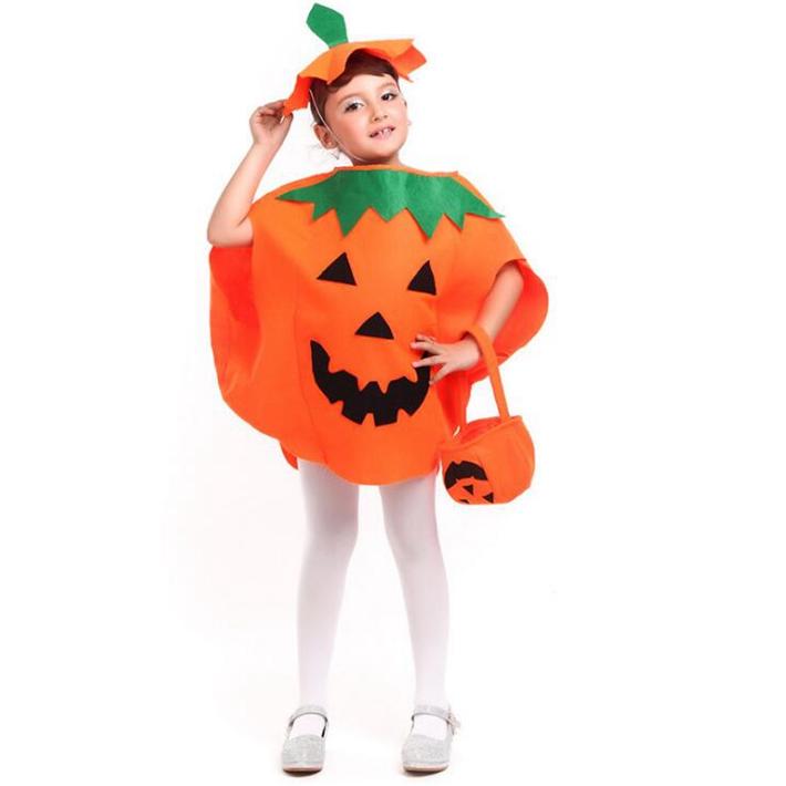 ハロウィン コスチューム コスプレ カボチャ 親子服 ハロウィン衣装 帽子付き マント かぼちゃ 仮装 衣装 キャラクター おもしろ 学園際 文化祭 - 画像 (4)