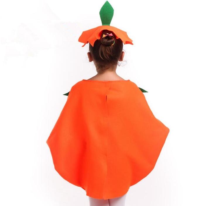 ハロウィン コスチューム コスプレ カボチャ 親子服 ハロウィン衣装 帽子付き マント かぼちゃ 仮装 衣装 キャラクター おもしろ 学園際 文化祭 - 画像 (5)