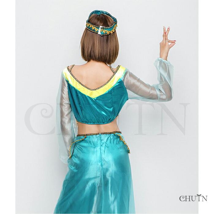 ハロウィン衣装 コスプレ アラジン 魔法のランプ 親子仮装 コスチューム アラビアン ベリーダンス アラブ 中東 大人用 キッズ用 女性/子供 プリンセス - 画像 (5)