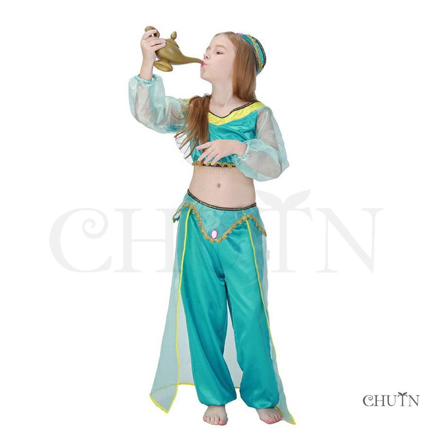 ハロウィン衣装 コスプレ アラジン 魔法のランプ 親子仮装 コスチューム アラビアン ベリーダンス アラブ 中東 大人用 キッズ用 女性/子供 プリンセス - 画像 (7)