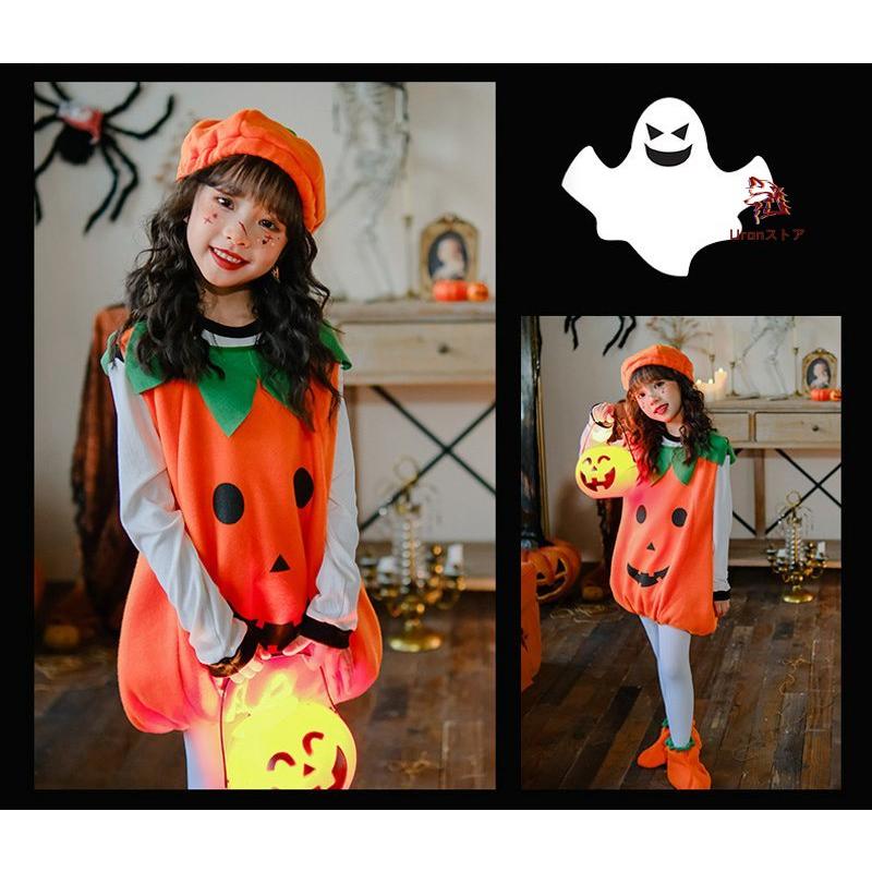 【3点セット】ハロウィン 衣装 仮装 カボチャ 子供 女の子 コスプレ ワンピース かぼちゃ キッズ コスチューム ハロウィーン Halloween 変装 アニメグッズ 精 - 画像 (7)