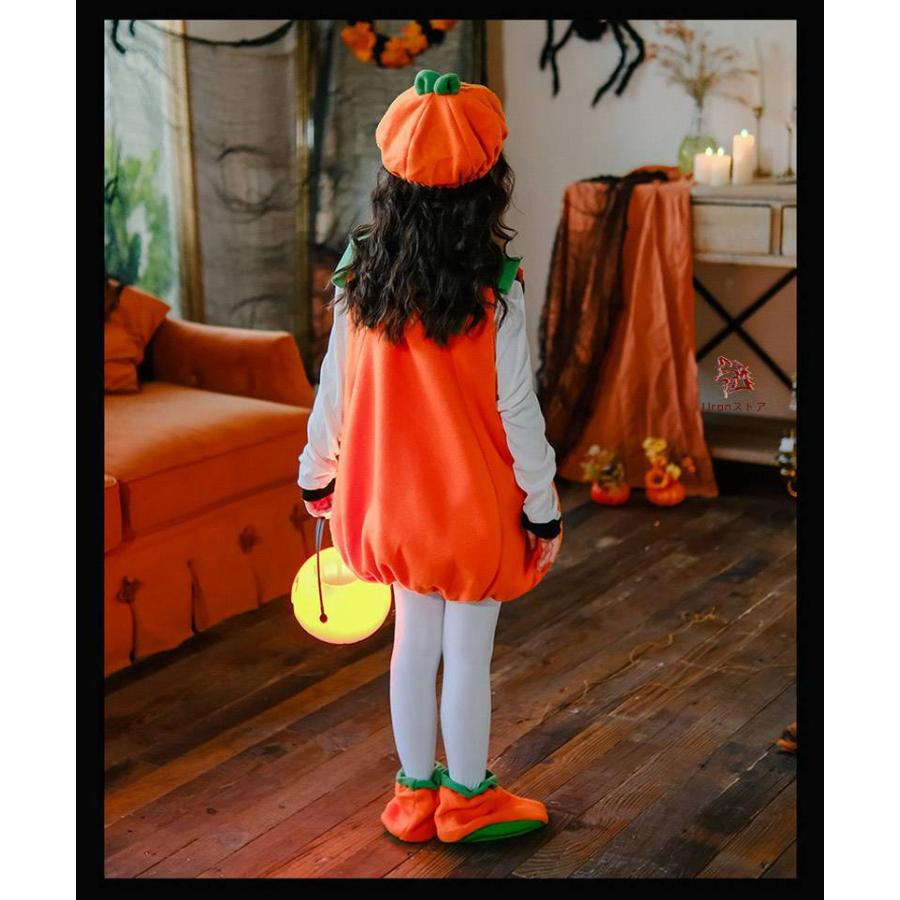 【3点セット】ハロウィン 衣装 仮装 カボチャ 子供 女の子 コスプレ ワンピース かぼちゃ キッズ コスチューム ハロウィーン Halloween 変装 アニメグッズ 精 - 画像 (8)