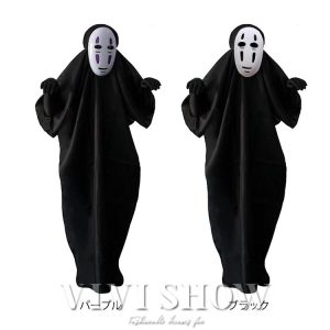 ハロウィン 衣装 コスプレ 黒 イベント 仮面 おばけ カオナシ風 仮装 パーティ コスチューム 目立つ かぶりやすい