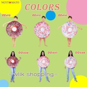 演劇 面白い ドーナツ カラフルドーナツ 子供用 女の子 男の子 舞台 新年会 学園祭 演出 舞台服 衣装 仮装 パーティー イベント 可愛い