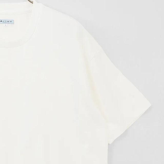 AOYAMA 【洋服の青山】 涼しい Tシャツ 半袖 メンズ 春夏 ホワイト 白 無地 大きいサイズ 接触冷感 冷たい ひんやり すぐ乾く ドライ 洗える 吸汗速乾 クールビズ - 画像 (6)