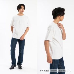 ふるさと納税 松山市 メンズ やわらかパイル地 半袖Tシャツ FL25SS-001 ホワイト Mサイズ