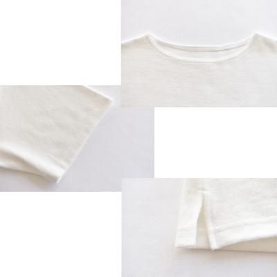 ふるさと納税 松山市 メンズ やわらかパイル地 半袖Tシャツ FL25SS-001 ホワイト Mサイズ - 画像 (3)