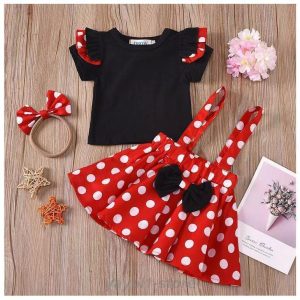 なりきり プリンセス ドレス new  キッズ ミニー クリスマス 衣装 子供 赤ちゃん コスチューム 水玉 女の子 お姫様